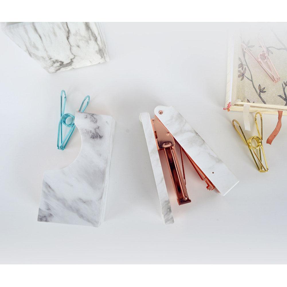 Elegancki marmurowy wzór zszywacz ciężki obowiązek ambona zasilany sprężyną zszywacz robić Dom gabinet materiały introligatorskie