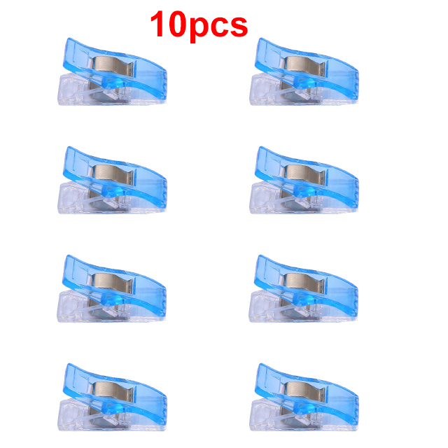 Sewing Clips DIY Crafts Plastic Clamps Colorful Safety Plastic Clamps Fabric clip hemming clip sewing tools sewing accessories: E66-JZ-BL10