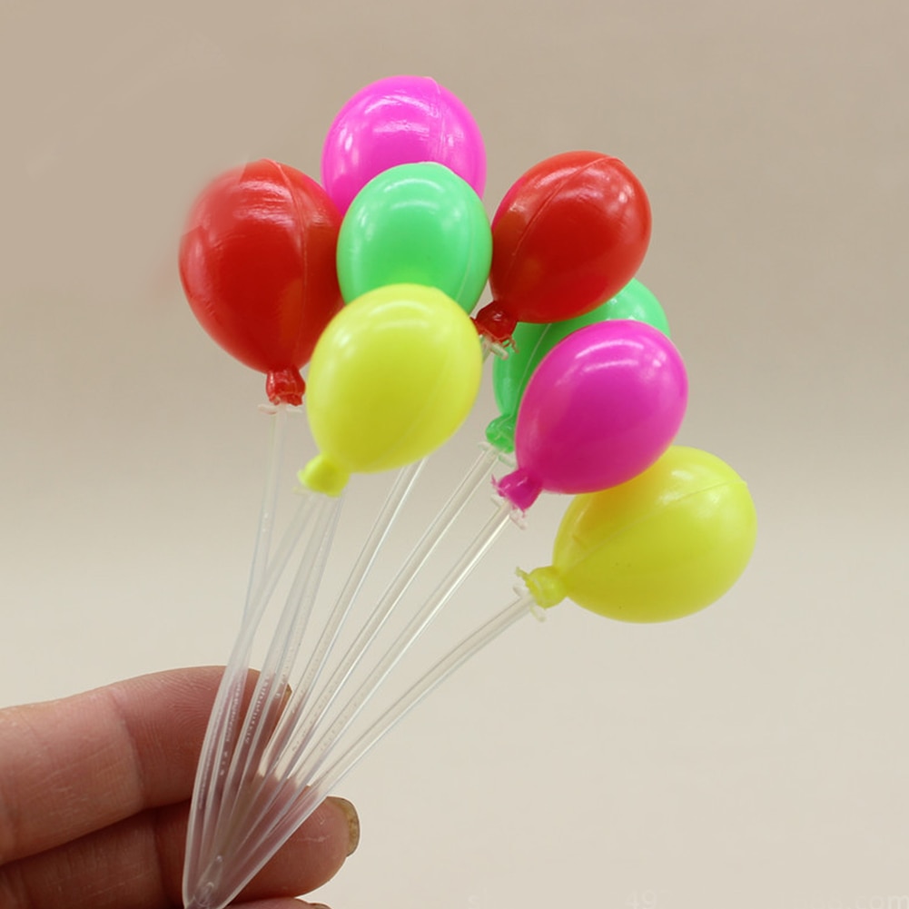 Mini Balloon Bouquet Cute Plastic Tube Balloon Bouquet Cluster for Cake Topper Microscopic Garden Decorative