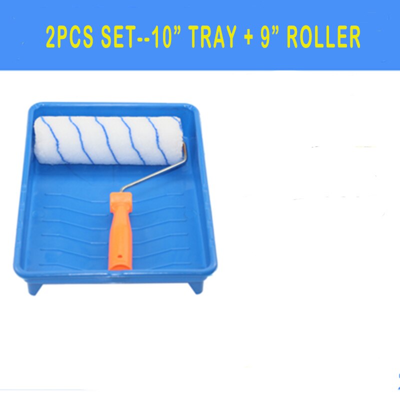 3 pçs rolos de pintura bandeja 10 Polegada pincéis de pintura conjunto de rolos de espuma de tinta artesanal lã de água uso doméstico parede decorativa diy ferramentas