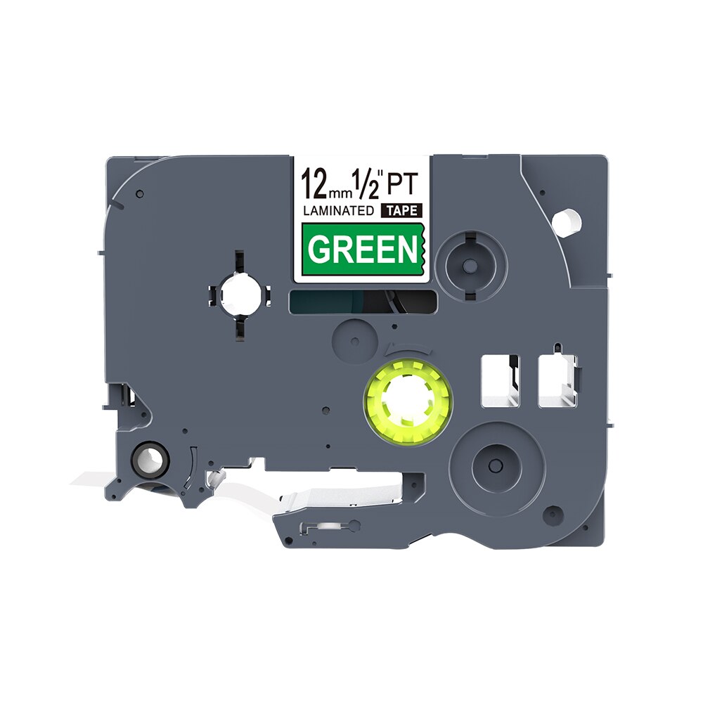 1PCS TZe-131 TZ2-131 Label Tapes PUTY 12mm Black on Clear Compatible for PT200 D210 H110 E110 Brother P-Touch Label Printer: White-Green