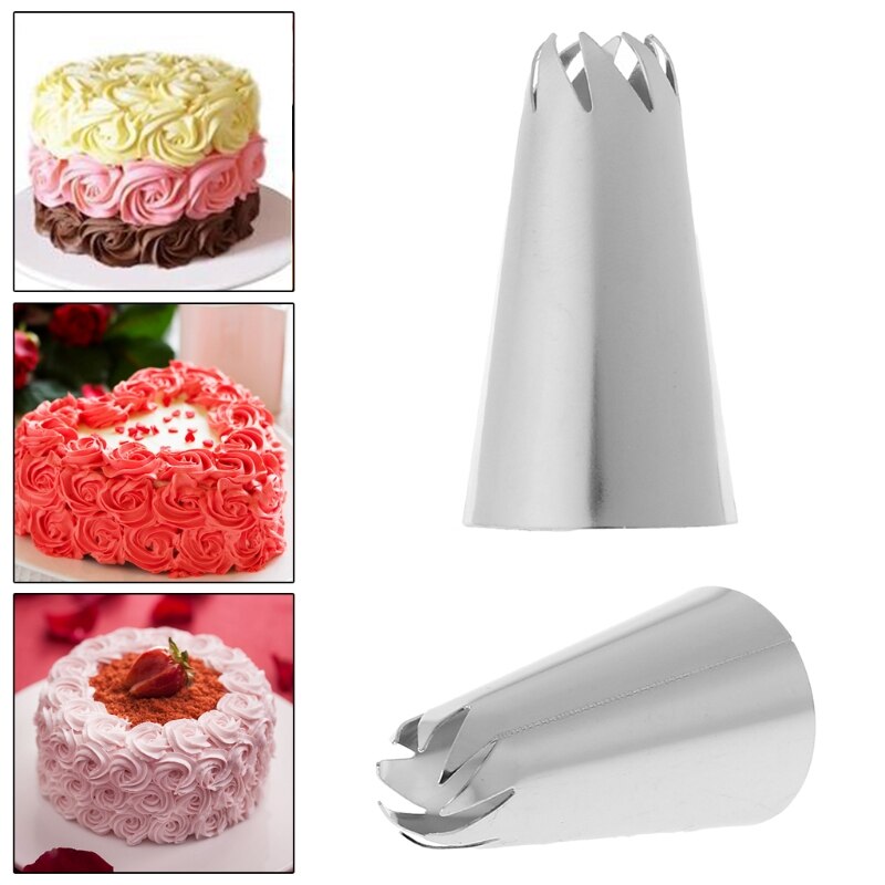 Rvs 8 tand Icing Piping Tips Nozzle Cake Decorating Pastry Bakken Tools