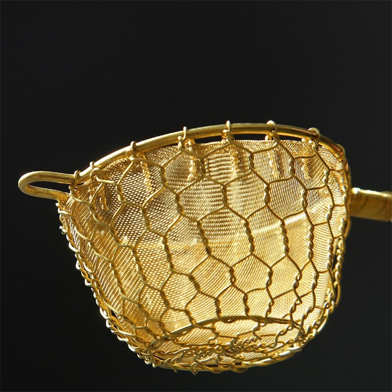 1pcs Fine Copper Bar Cocktail Strainer Handcrat Conical Cocktail Sieve Great For Removing Bit From Juice Julep Barware