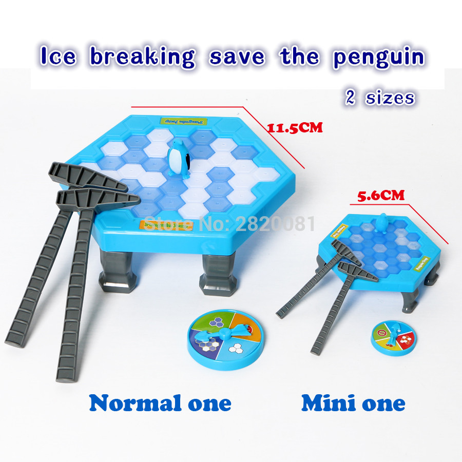 Eis brechen sparen der pinguin klassische spielzeug einstellen 2 stil Mini/normalen satz, interessiert spiel familie freundlicher lustige spiel klopfen pinguin