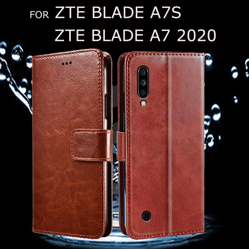 For ZTE Blade A7 Case Luxury PU Leather Back Cover Case For ZTE Blade A7s Case Flip Stand Protective Phone Bag Capa