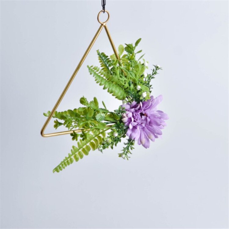 Guld jern metal ring krans krans blomsterkrans bryllup dekoration brud blomster bøjle indretning bondehus dør vægdekoration: B10