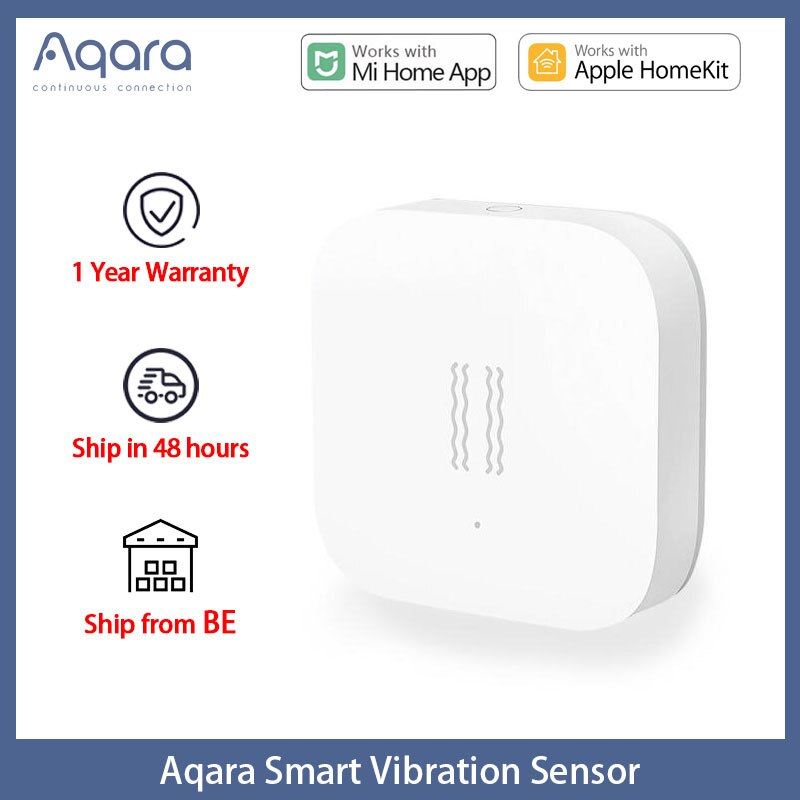 Aqara smart vibrationssensor zigbee shock bevægelsessensor detektion alarmmonitor indbygget gyro til xiaomi mijia hjemmesikkerhed