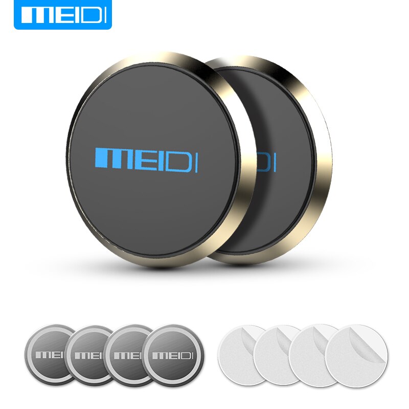 MEIDI-support Mobile magnétique | (2 pièces) pour téléphone portable, support magnétique pour téléphone portable Auto, support magnétique pour iPhone: gold