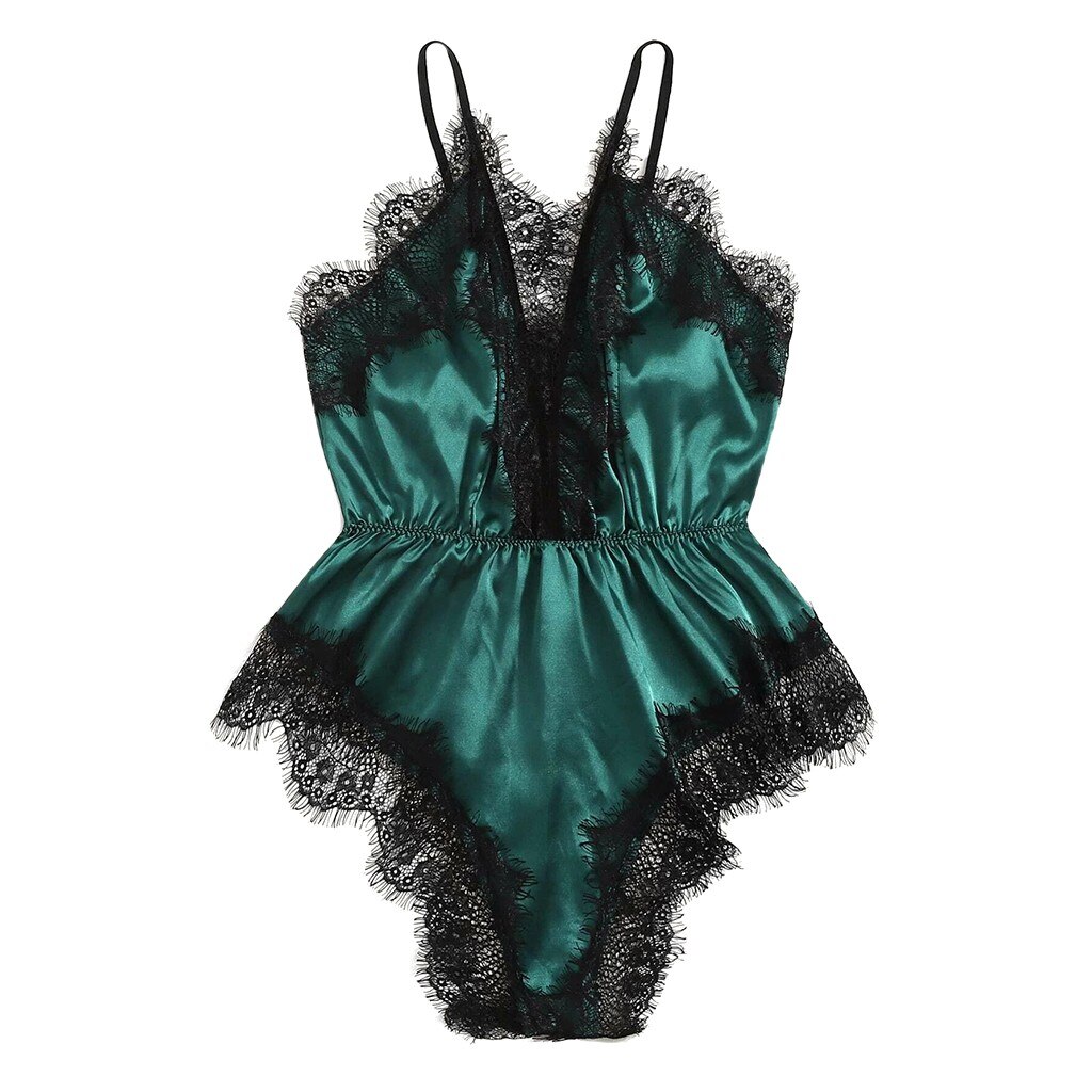 3-6xl Vrouwen Jumpsuit Nachtkleding Mouwloze Strap Nachtkleding Lace Trim Satin Cami Top Pyjama Sets Femme Sexy Lingerie Pyjama