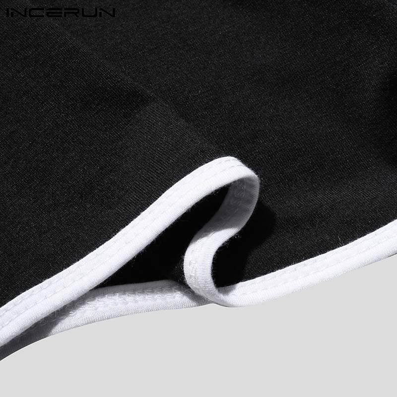 INCERUN – combinaison sans manches pour homme, tenue de loisirs Simple et Sexy, tenue confortable, 2 couleurs unies, offre spéciale, S-5XL