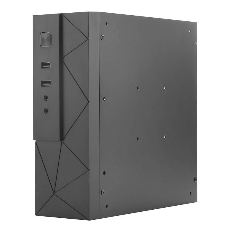 MX01 SECC bez wentylatora mini ITX HTPC podwozie z 3.5 cal twardy wnęka napędu i pionowy stojak stóp (czarny)