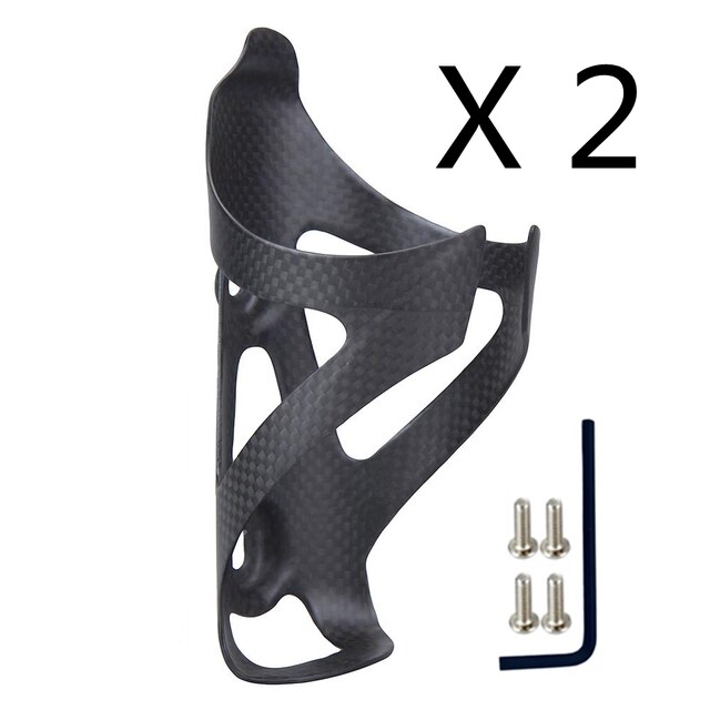 2022 BALUGOE Full Carbon Bicycle water bottle cage MTB road Bike bottle holder Ultra light cycle equipment matte / light: NO logo Matt 2pcs