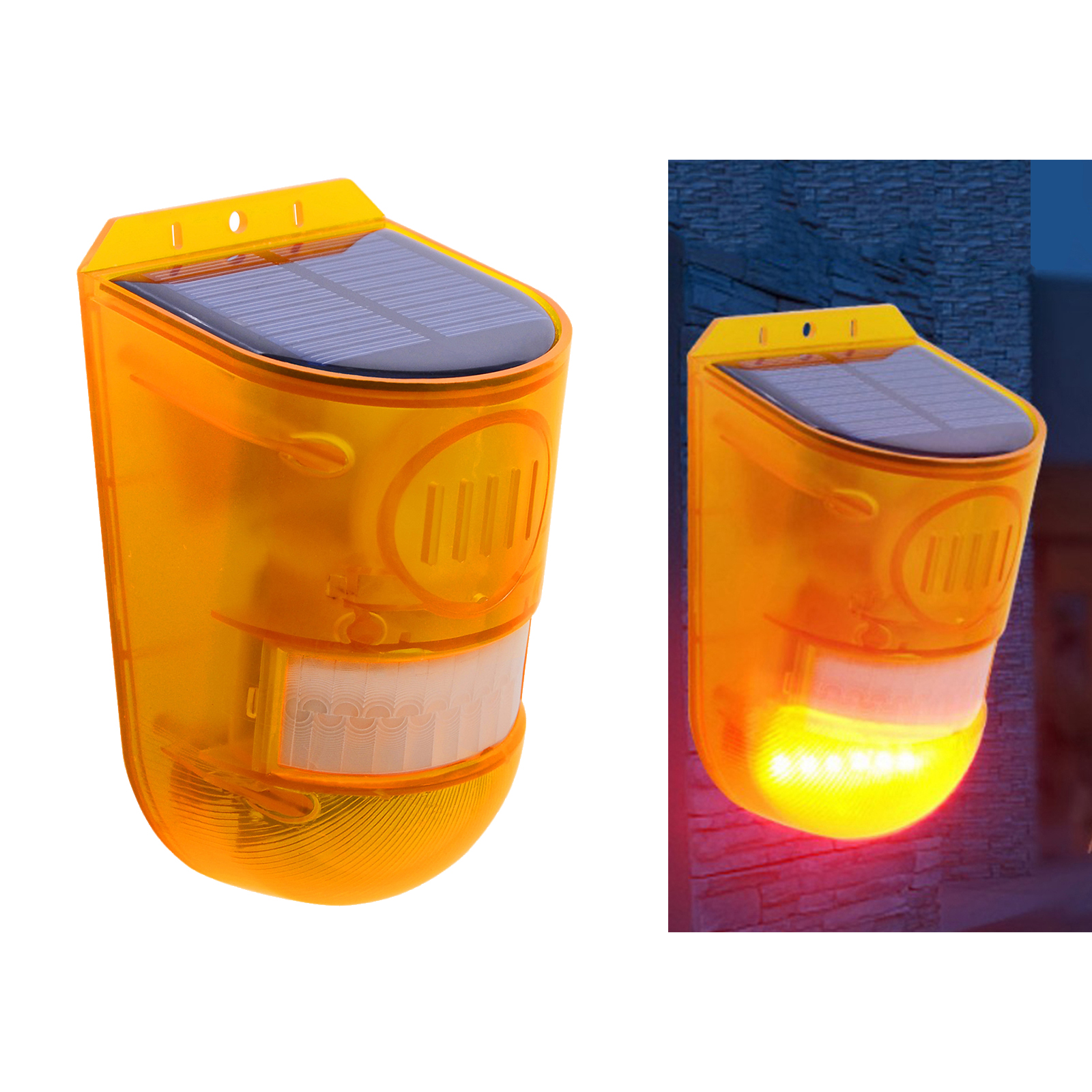 Solar Strobe Light Motion Detector Solar Alarm Light Sound Security Lamp