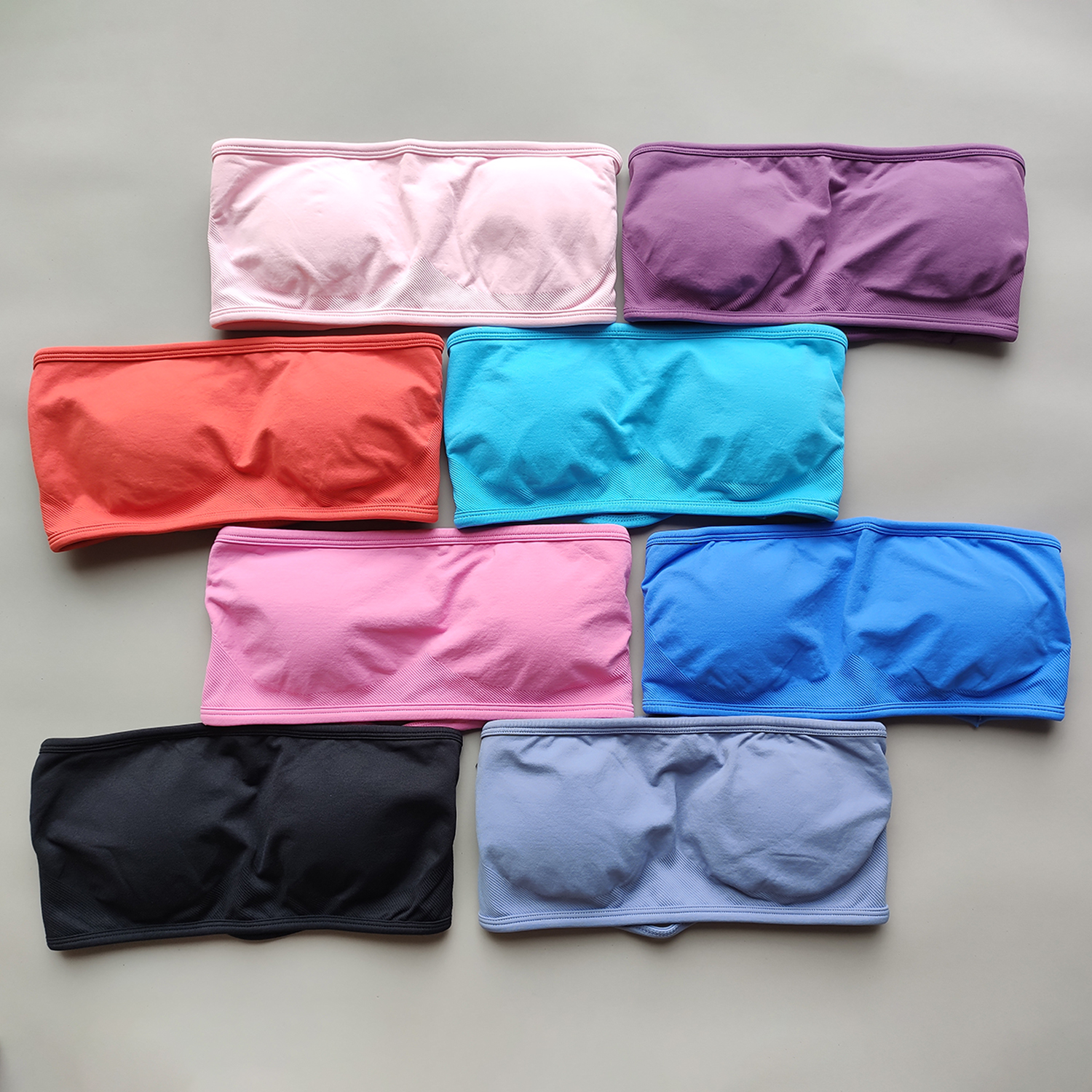 Impact Backless Bandeau Sports Bra Gym Women Top Crop Tube Seamless Bras Yoga Tops Workout Sportswear Push-up Fitness Gym Bra