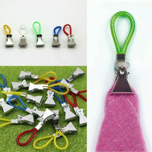 Aa 5 stuks metalen theedoekhangklemmen 2 x 2.5 x 1.5 cm metalen clip op haken lussen handdoekhangklemmen voor keuken badkamer strand