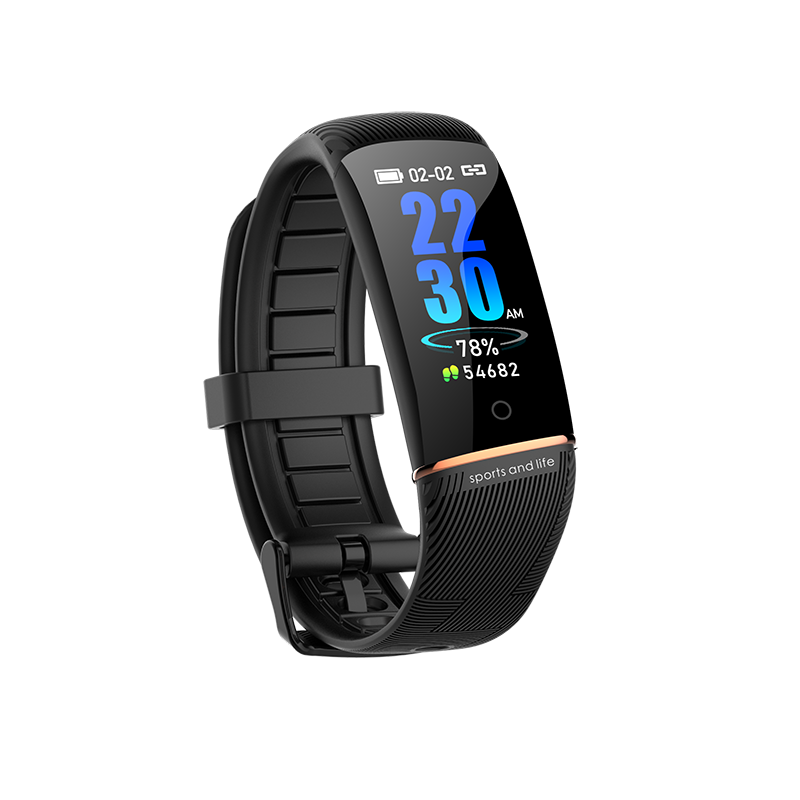E98 Smart Watch Men Women Heart Rate Monitoring Support SMS Call Reminder Waterproof Activity Tracker Smart Band for IOS Android: Black