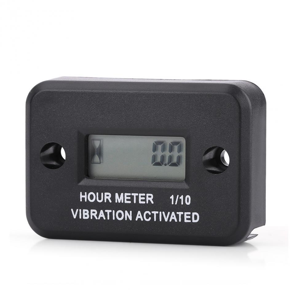 Digital Vibration Hour Meter Gauge Wireless for Vibrating Machine Motorcycle ATV Boat Marine Digital Hour Meter