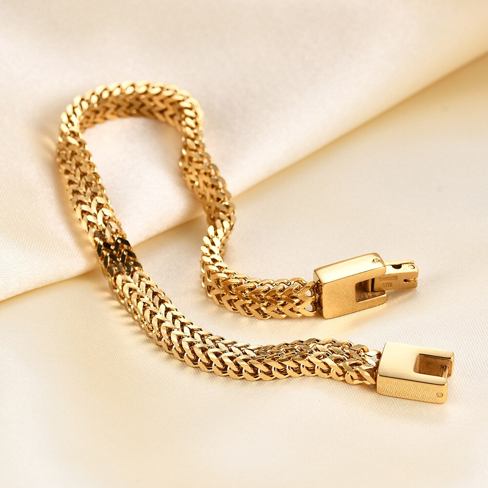 Mode Mannelijke Hip Hop Raphap Roestvrij Stalen Kiel Snake Chain Armband Voor Mannen Persoonlijkheid Titanium Stalen Armband Hommen Sieraden