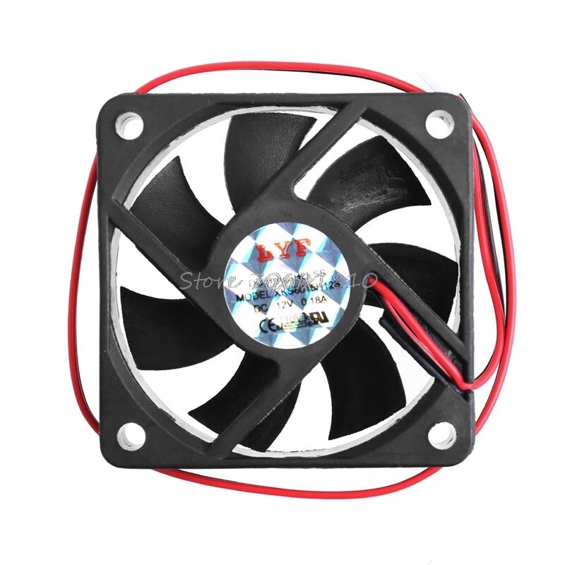 DC 12V 2-Pin 60x60x15mm PC Computer CPU System Sleeve-Bearing Cooling Fan 6015 Whosale