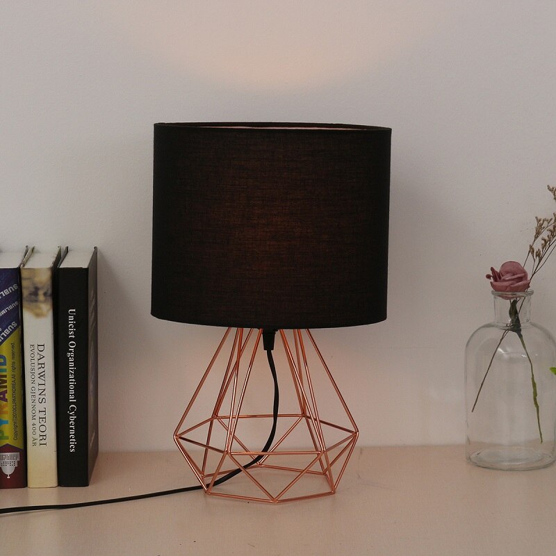 Geometrische Beugel Tafel Lampen E27 Lampvoet Decoratieve Retro Schaduw Tafel Lichten Nachtkastje Home Verlichting Voor Slaapkamer Woonkamer