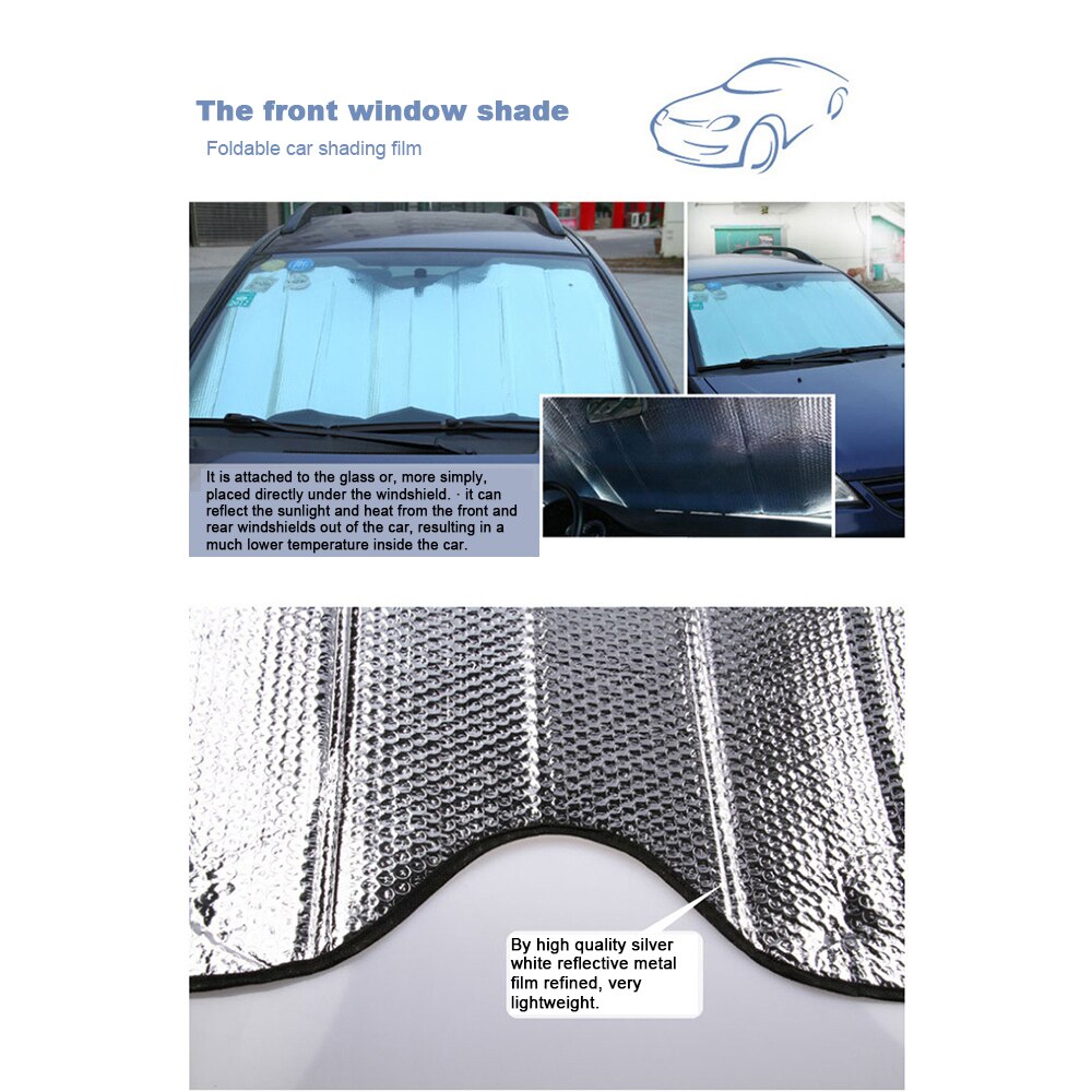 Car Styling Folding Jumbo Front Rear Car Window Sun Shade Auto Visor Windshield Block Cover Car Windshield Sunshade