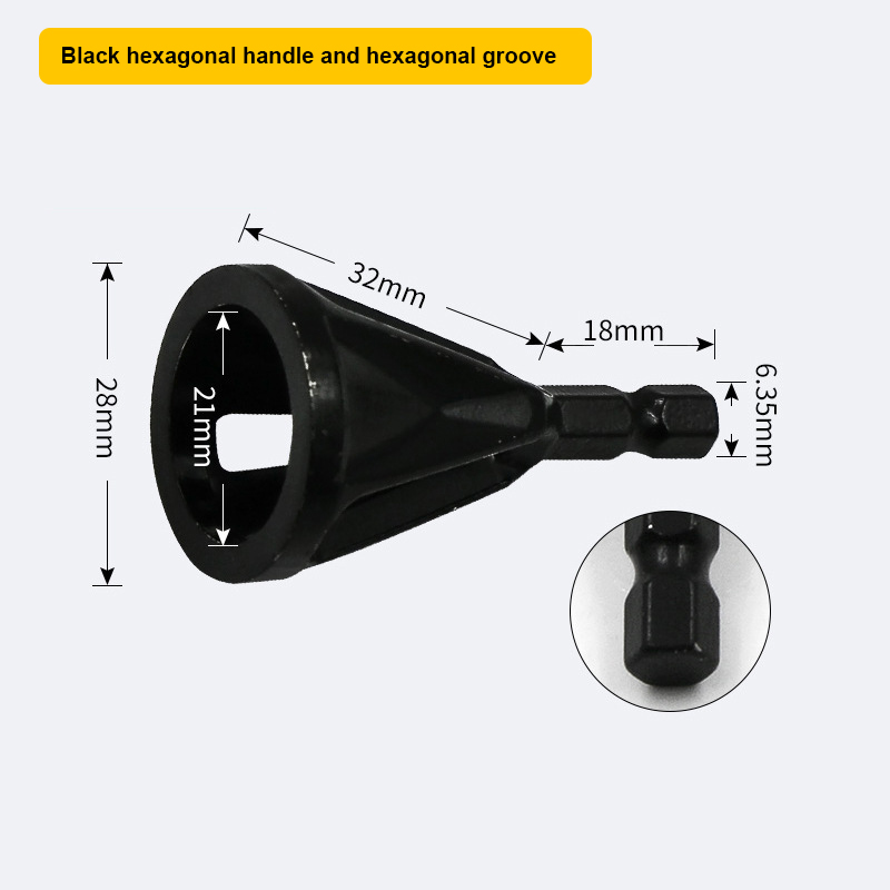 Ontbramen Externe Afschuining Tool Roestvrij Staal Verwijderen Burr Gereedschap Voor Metalen Boren Tool: Black type2