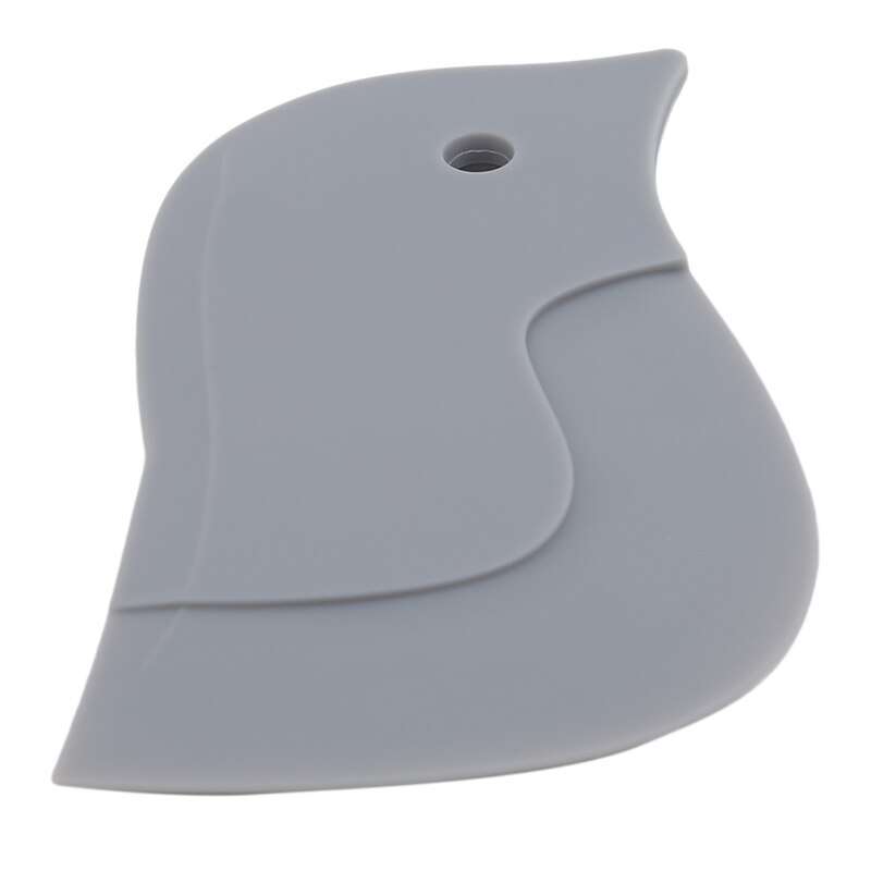 Baking Scraper Soft Kitchen Cooking Tool Multi-function Scraper Oil Plate Scraper Cleaning Tool Kitchen Tool: gray