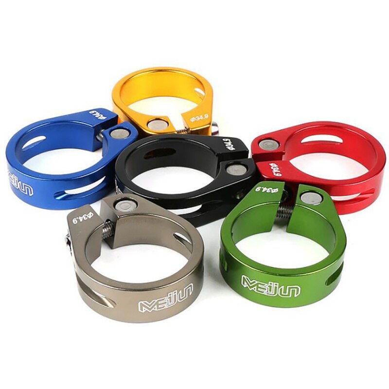 Bicycle Seatpost Clamp Aluminum Alloy Quick Release Mountain Bike Lock Seat Post Tube Clip Clamp 31.8/34.9mm Style