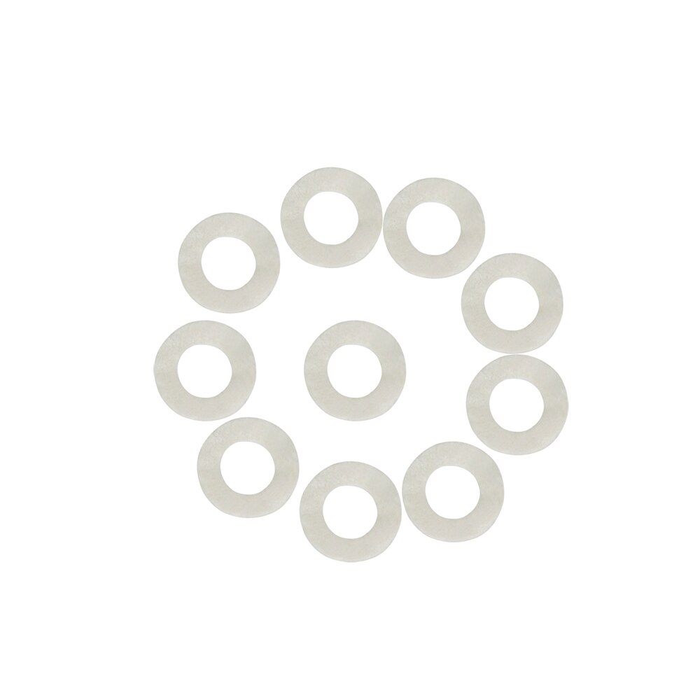 Trumpet Trombone Cornet Cotton Valve Stem Washers Wind Instrument Accessories Set of 10pcs White