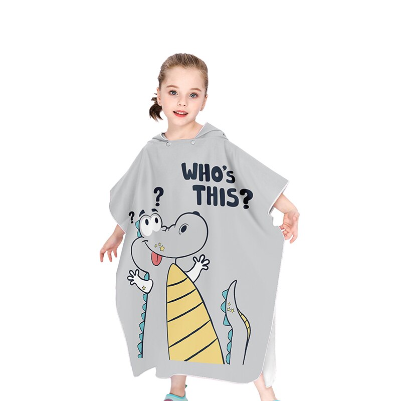 freundlicher Poncho Dinosaurier Bademantel Mit Kapuze freundlicher Bademäntel Mikrofaser Schlecht Kleid Tiere Für Jungen Mädchen Kleinkind Strand Schwimmen Handtücher: 02M