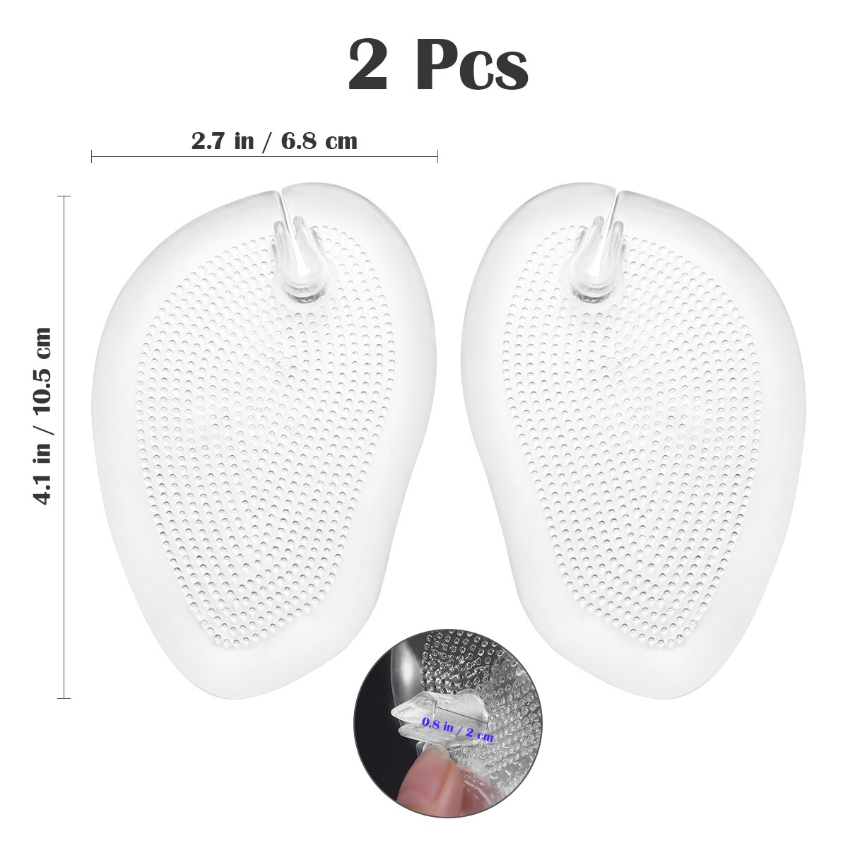 Healifty 2 paar siliconen zachte comfortabele antislip schoen inlegzolen gel pads teenslipper pads voor schoenen voetverzorging teenbescherming