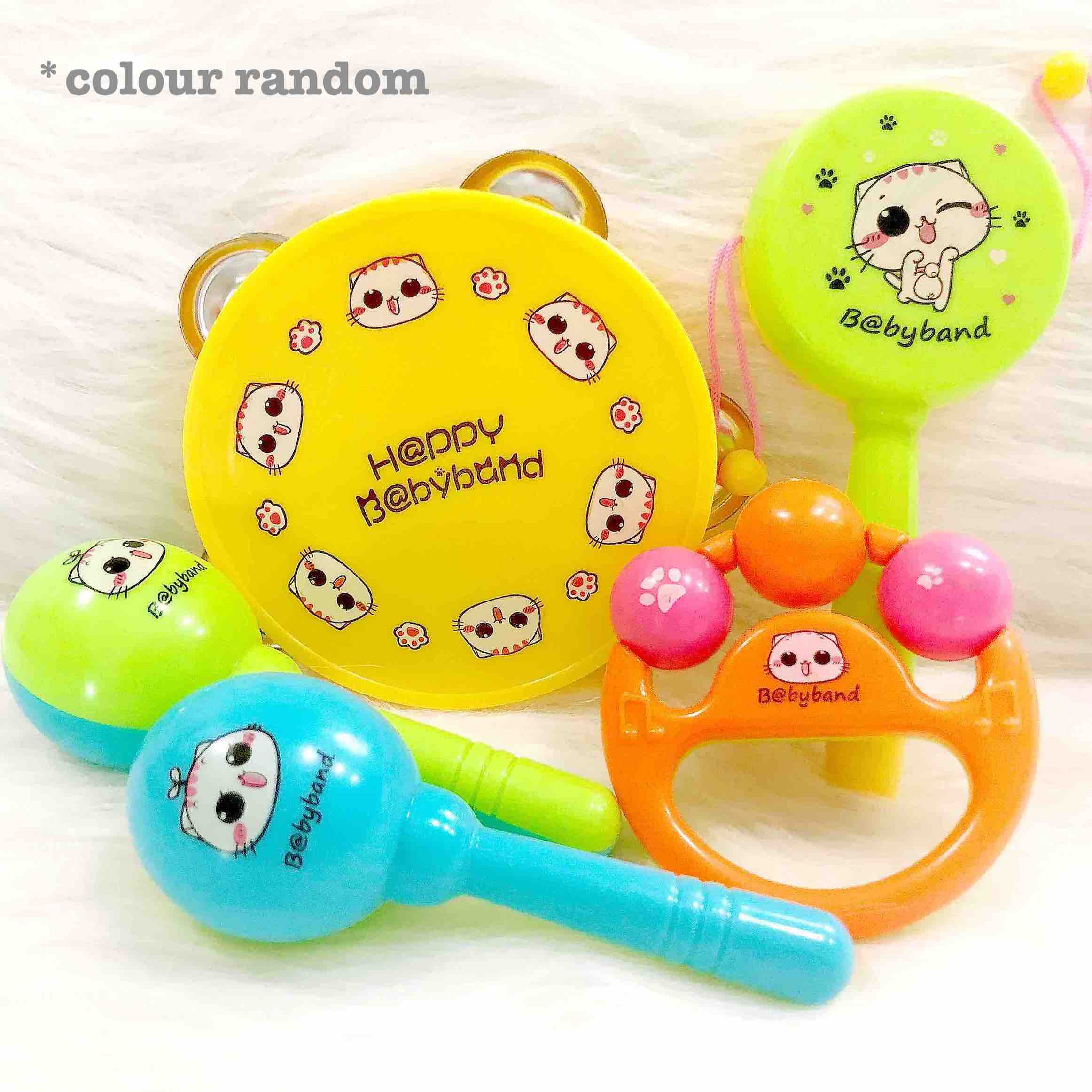 5pcs Baby Rattles Bed Toy 0-12 Months Newborn Educate Music Tambourine Maraca Mobile Kid Stroller Hand Bell Infant Child Toddler: Default Title