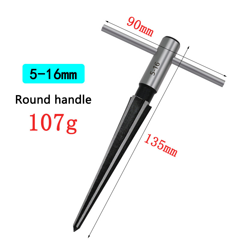 Alésoir conique à tige ronde de 5 à 16mm, outil pour le travail du bois, trou de chanfrein de 3 à 13mm, perçage extensible pour planche de bois, version améliorée 2025: Or