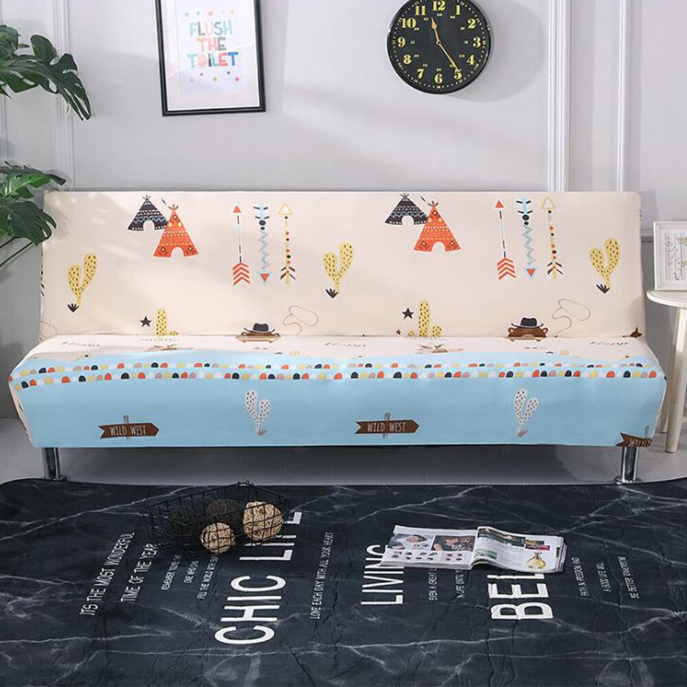 Universele bankhoes woonkamer schattig dierenpatroon bankhoes elastische hoezen voor 160cm to 190cm banken zonder armleuningen