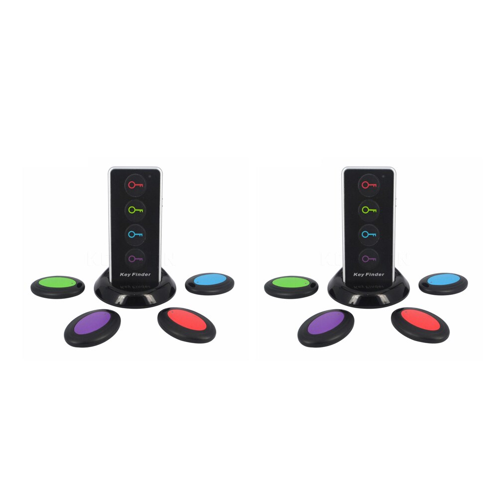Key Finder Flashing Beeping Sound Control Alarm Anti-Lost Key Locator Finder Tracker with Key Ring: 2PCS