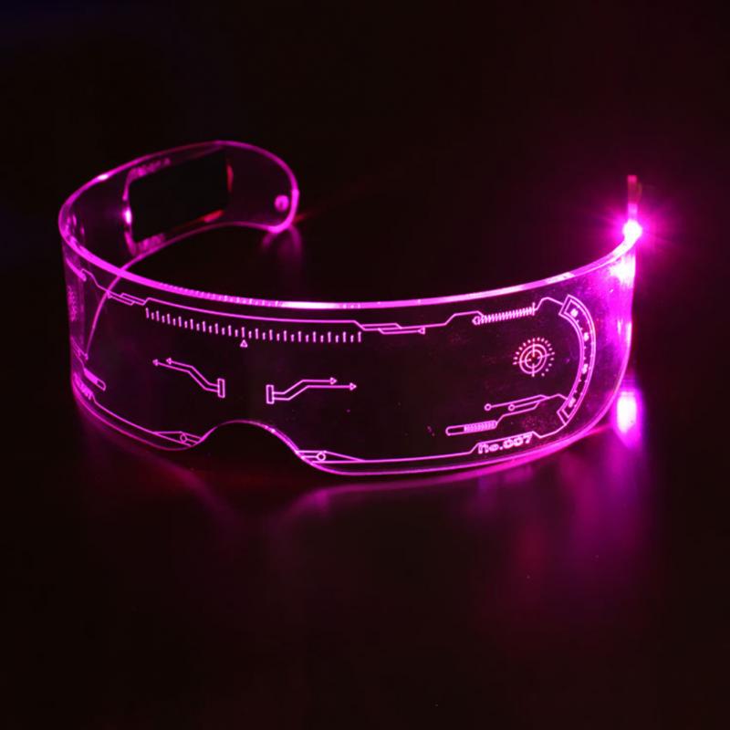Colorful Luminous Glasses LED Glasses EL Wire Neon Party Light Up Glasses Rave Costume Party Decor DJ Sun Glasses Halloween: 06