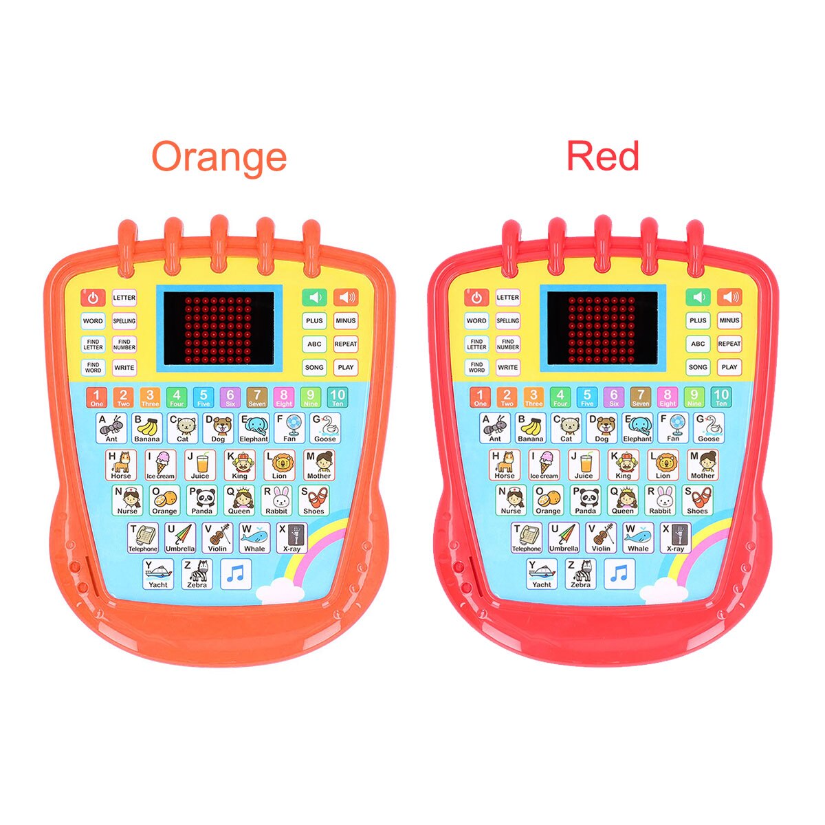 Englisches lernspielzeug mit licht und musik zur worterkennung und frühkindlichen bildung