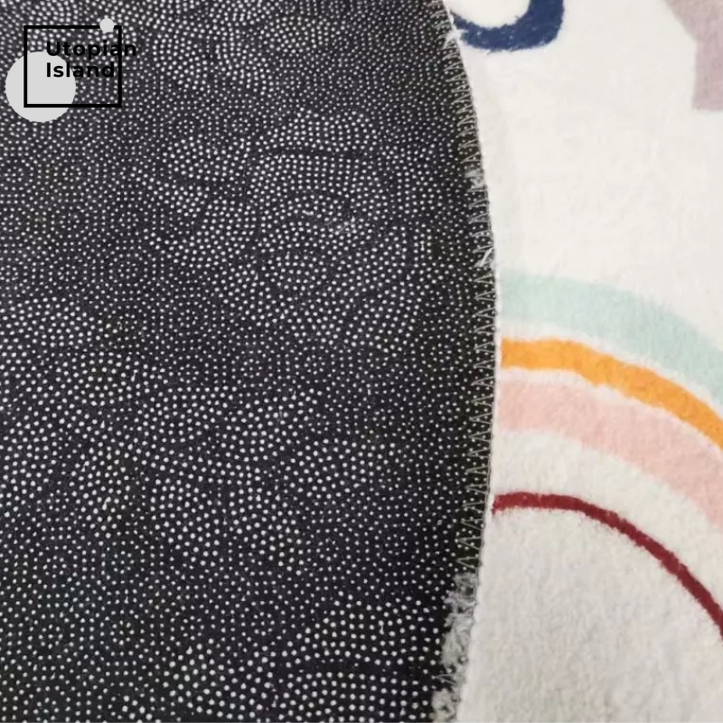 Rainbow Round Carpet Modern Living Room Fluffy Rug Furry Mat For Children Baby Bedroom Carpet Home Carpets Room Kids Fur Rug Mat