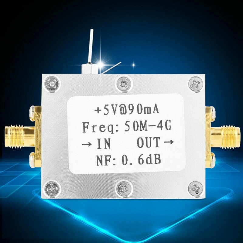 Faible bruit LNA 50M-4GHz NF = 0.6DB RF amplificateur FM HF VHF/UHF Ham Radio Module Radio -110DBm: Default Title