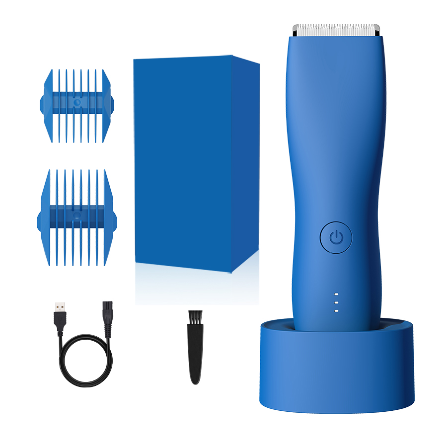 Body Hair Trimmer, Groin&Body Manscape Trimmer For Men, Electric Ball Shaver Groomer, Pubic Grooming Clipper Male R: SKY BLUE
