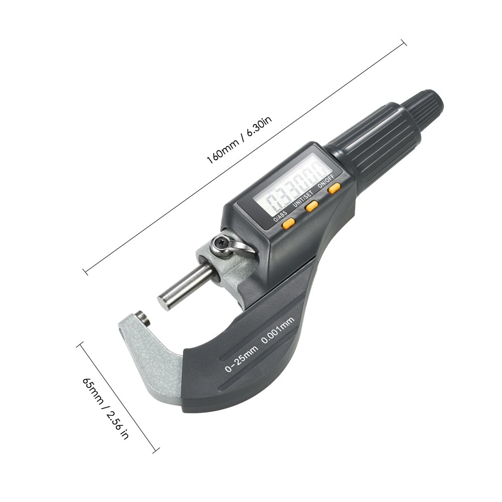 0-25mm High Precision Electronic Digital Outside Micrometer Micro Caliper Length Measuring Tool Micrometers