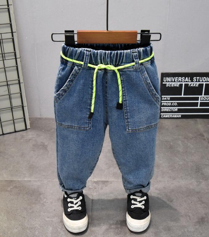 Pojkar jeans jeansbyxor barnkläder barnkläder vår höst ung pojke raka cowboybyxor fritidsbyxor 2-7 år