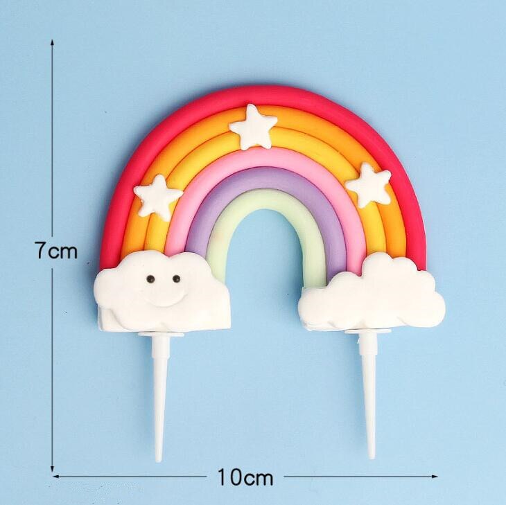 Regnbue kage topper kanin kage dekoration baby shower indretning sød pige fødselsdagsfest indretning kage leverandør: 4
