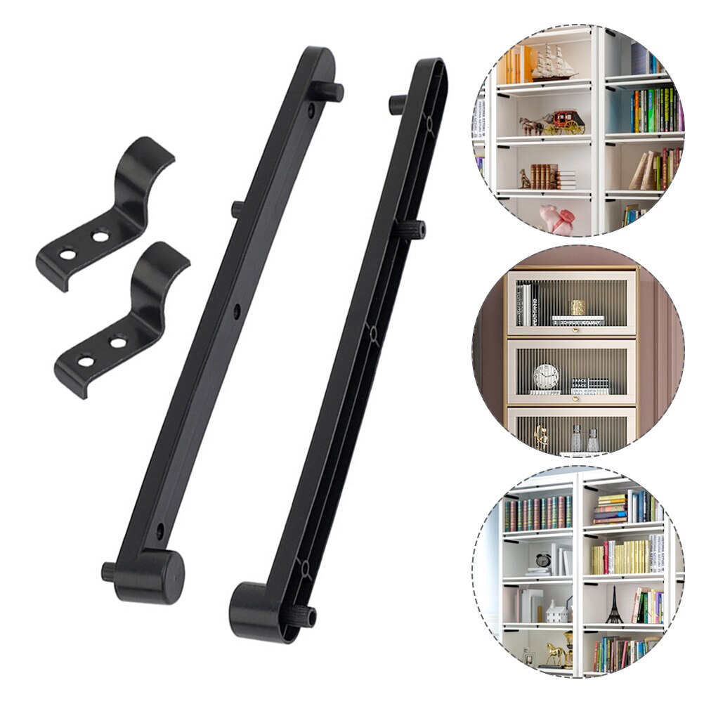1 Set Cabinet Slides Concealed Flip-up Door Guide Track Buffer Slide Bracket