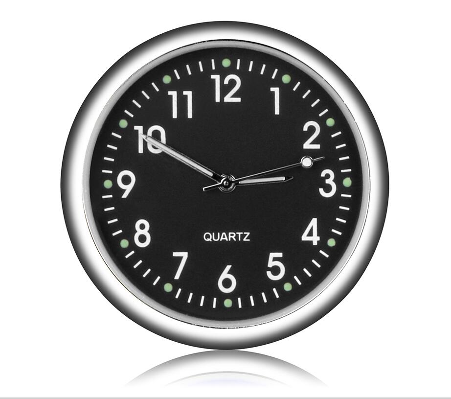 Auto decoratie elektronische meter auto klok uurwerk auto interieur ornament auto sticker horloge interieur in auto accessoires: Zwart een