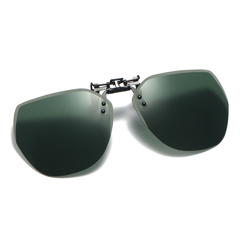 Gafas de sol polarizadas sin montura para hombre y mujer, lentes de sol polarizadas con Clip, estilo Retro, a la: 03