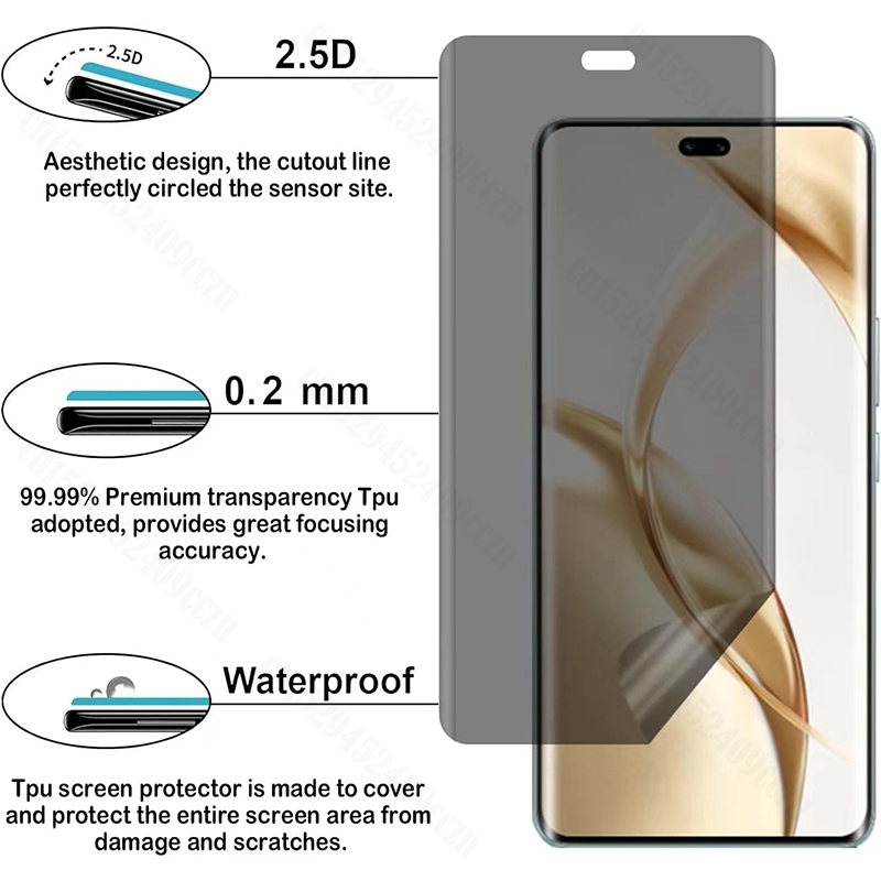 Privacy Anti Spy Peeping Hydrogel Protective Film For Honor 400 200 Pro Screen Protector For Honor 400 200 Lite