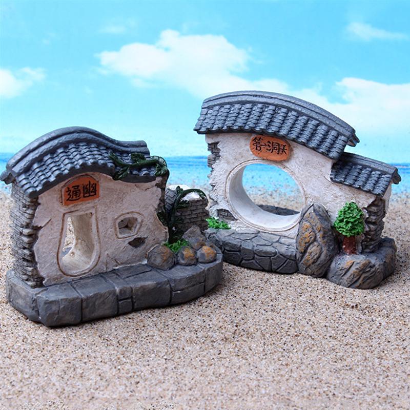 2pcs Aquarium Decors Fish Tank Landscape Ornaments for Aquarium Fish Tank Water
