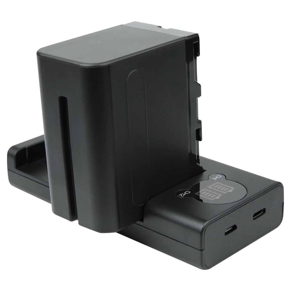 Caricabatteria digitale del caricatore 5V dell&#39;esposizione di NP-F970-C messo per la luce 2500c del materiale di riempimento F750 F990 della macchina fotografica di Sony