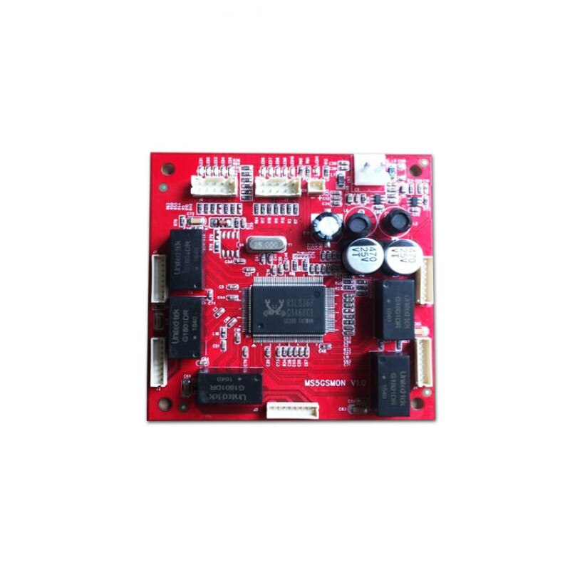 Oem/odm industriële schakelmodule op maat 10/100/1000 mbps gigabit 5 -poorts ethernet schakelmodule pcba-bord